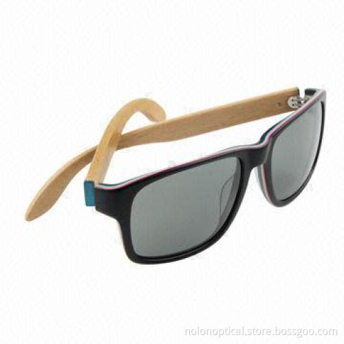 High-quality sports sunglasses with wooden temple